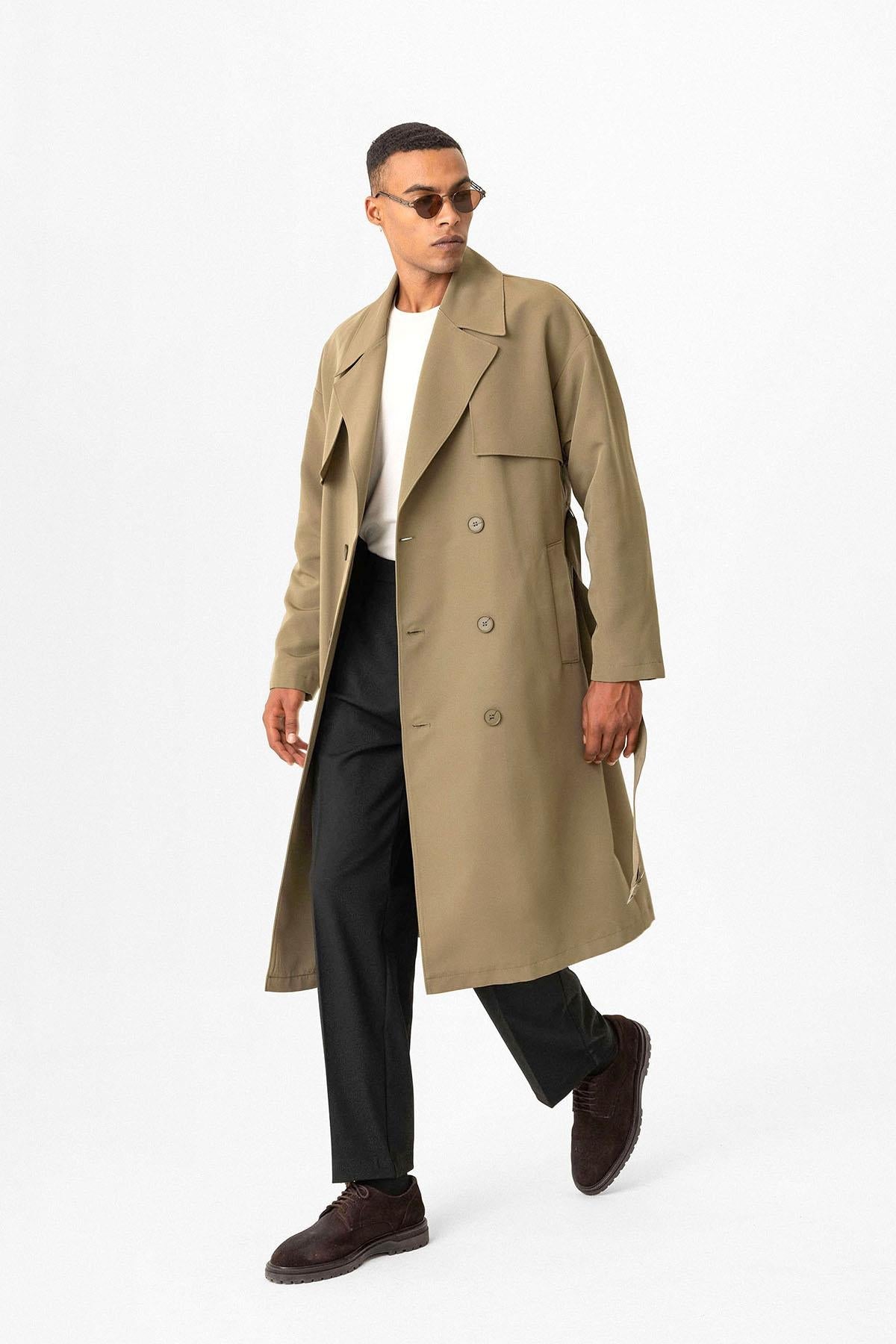 KOALA SYDNEY Double Breasted Closure Belted Trench Coat