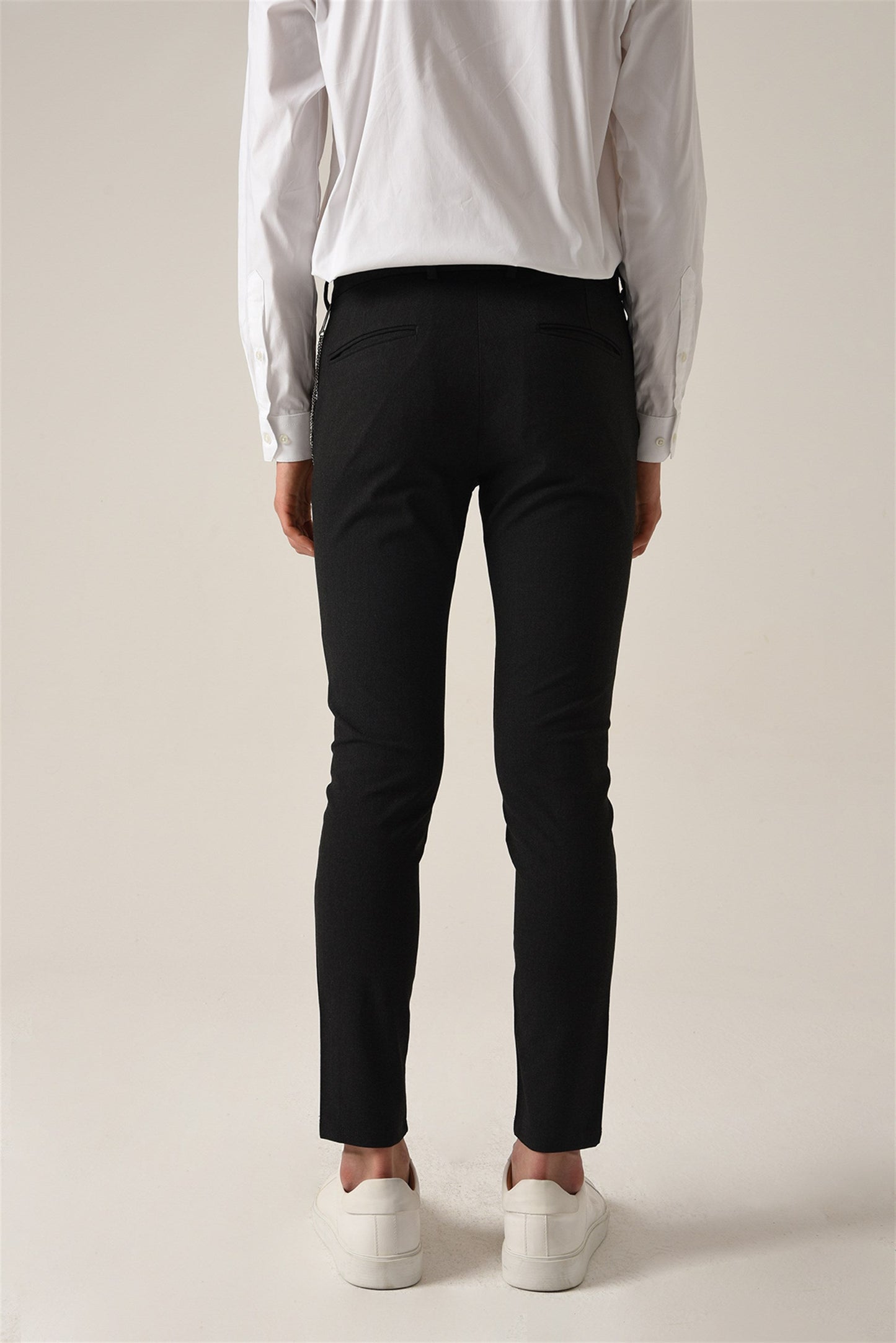 KOALA SYDNEY Men's Smoked Accessory Detail Slim Fit Trousers