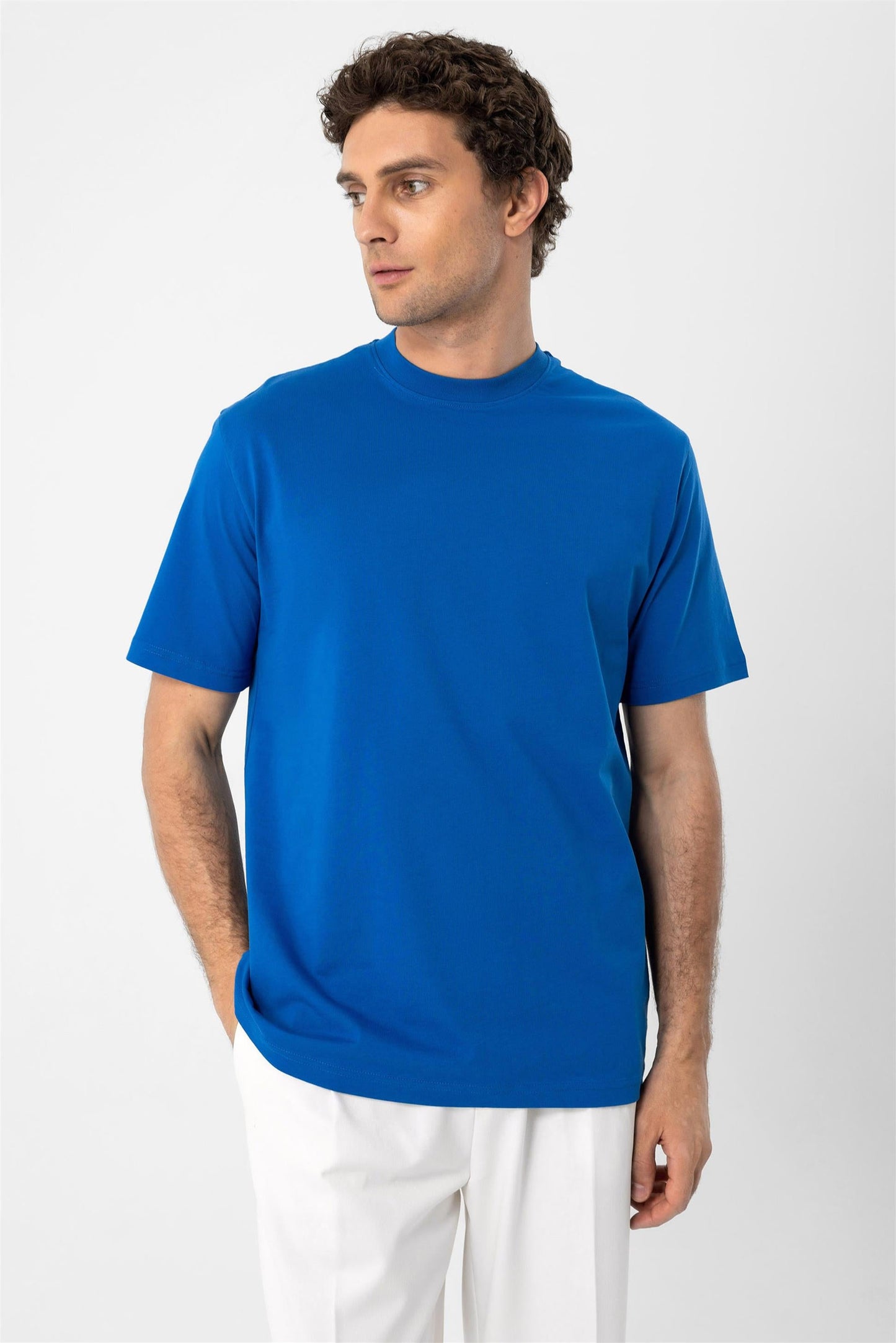 KOALA SYDNEY Men's Sax Crew Neck Basic T-Shirt