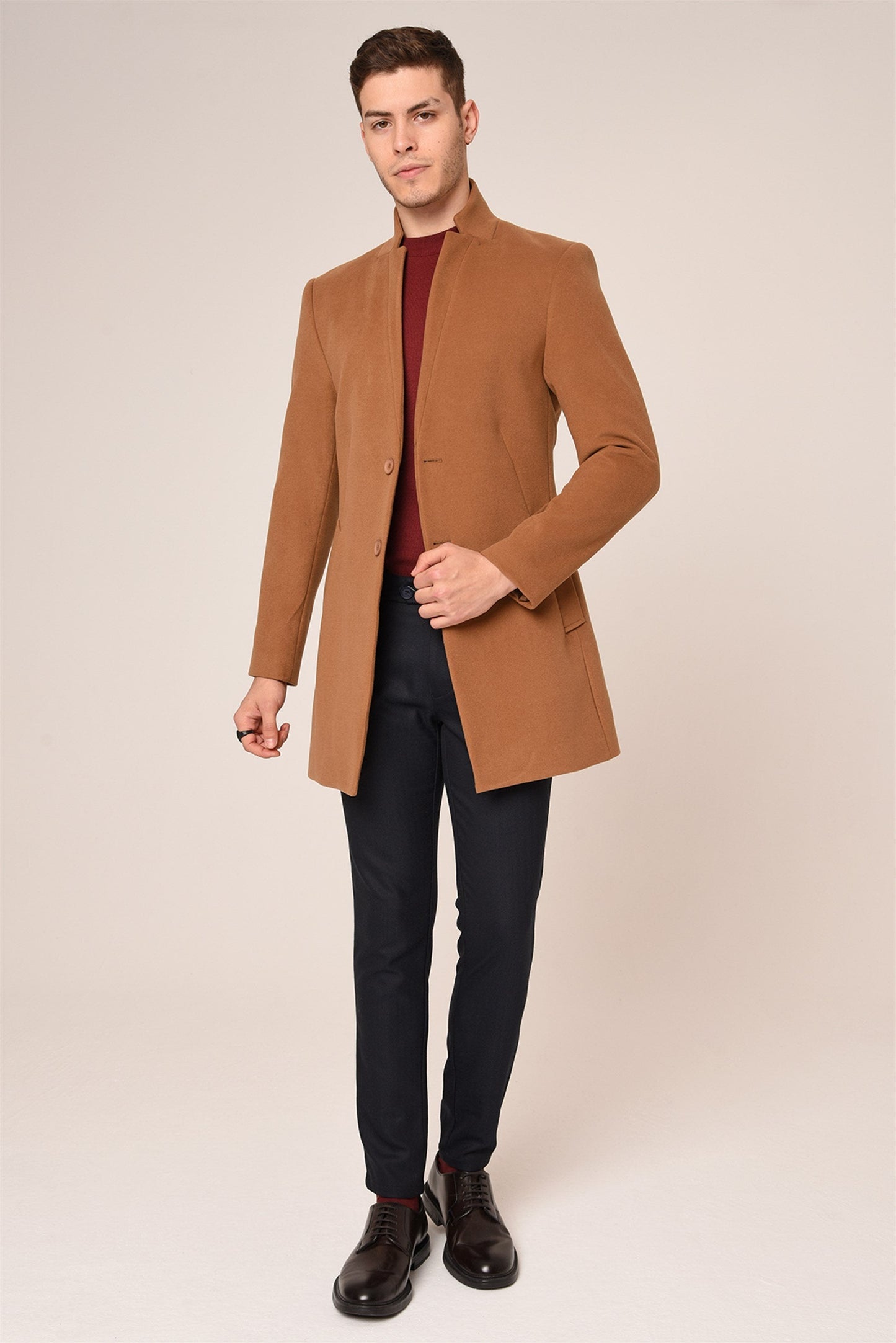 Wool-Blended Men's Cachet Coat