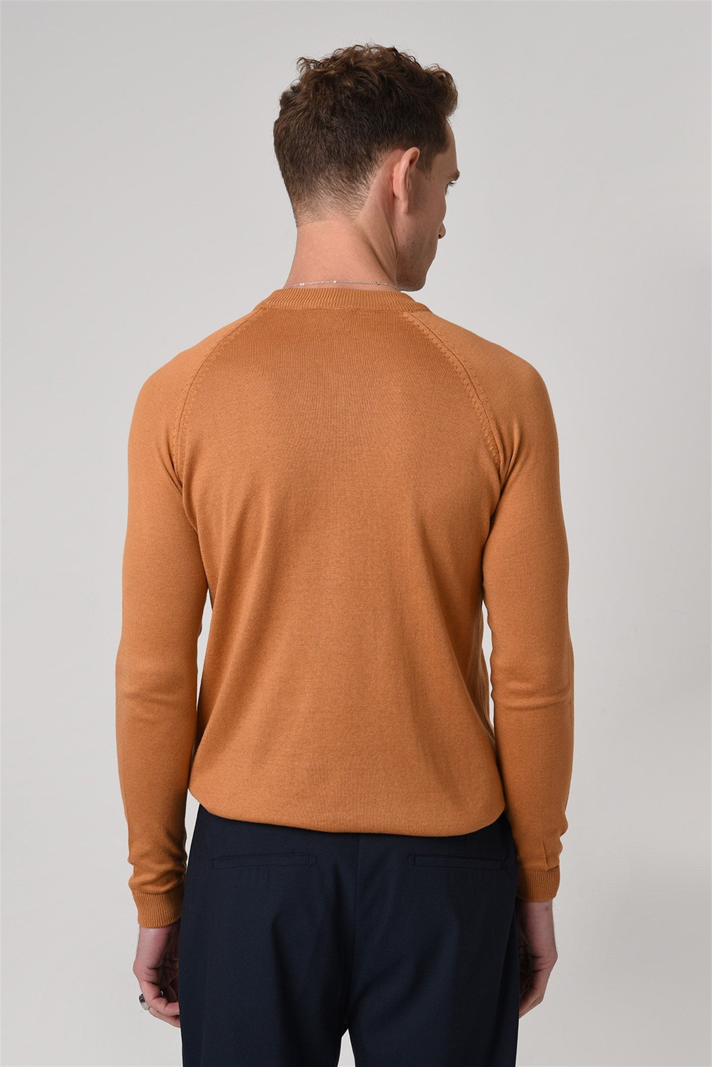 KOALA SYDNEY Men's Tabac Crew Neck Slim Fit Knitwear Sweater