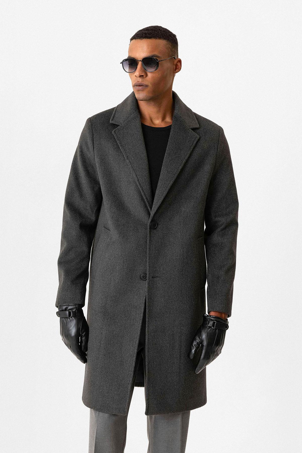 KOALA SYDNEY Anthracite Textured Men's Coat -