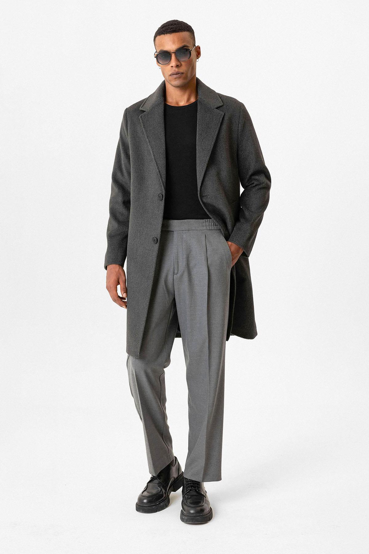 KOALA SYDNEY Anthracite Textured Men's Coat -