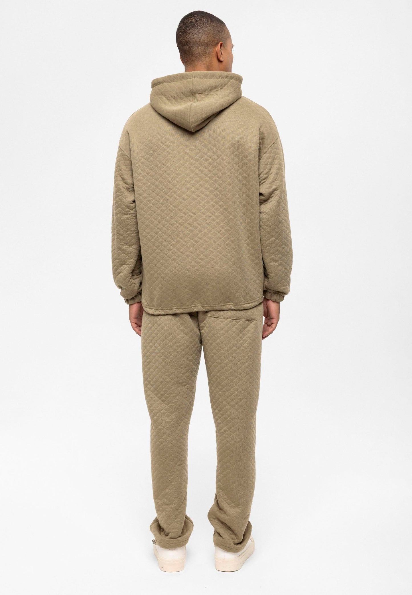 KOALA SYDNEY Men's Khaki Diamond Patterned Oversize Tracksuit Set
