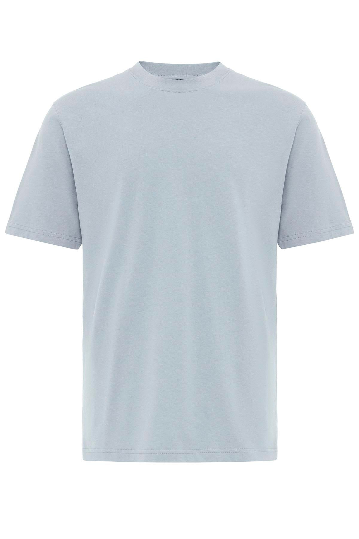 KOALA SYDNEY Men's Baby Blue Crew Neck Basic T-Shirt
