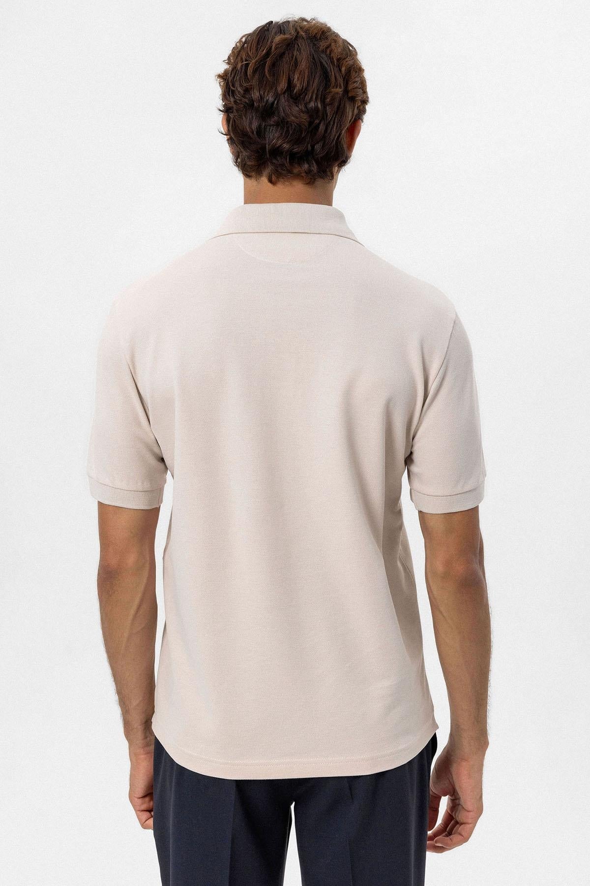 KOALA SYDNEY Men's Beige Polo Neck T-Shirt