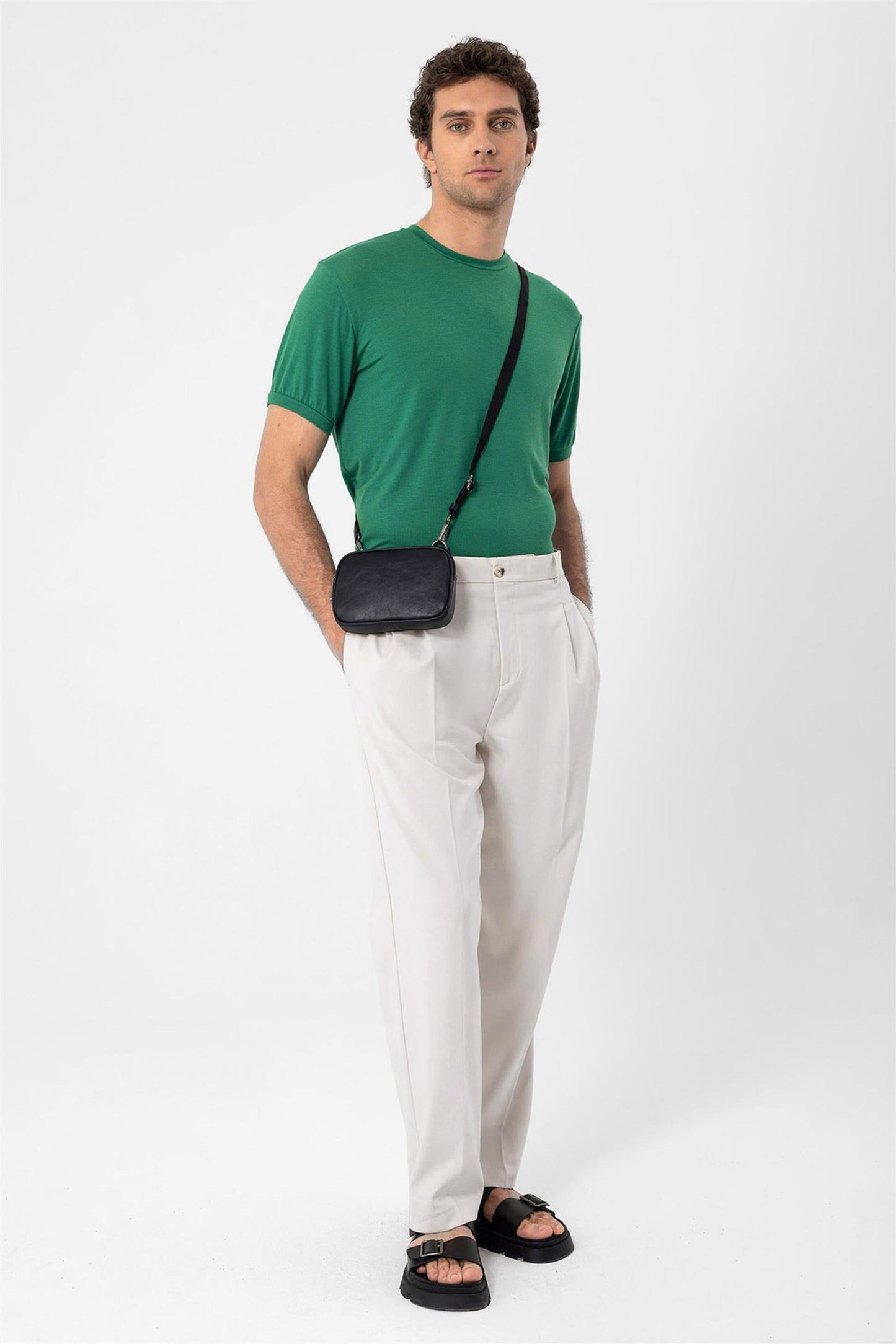 KOALA SYDNEY Men's Green Crew Neck T-Shirt