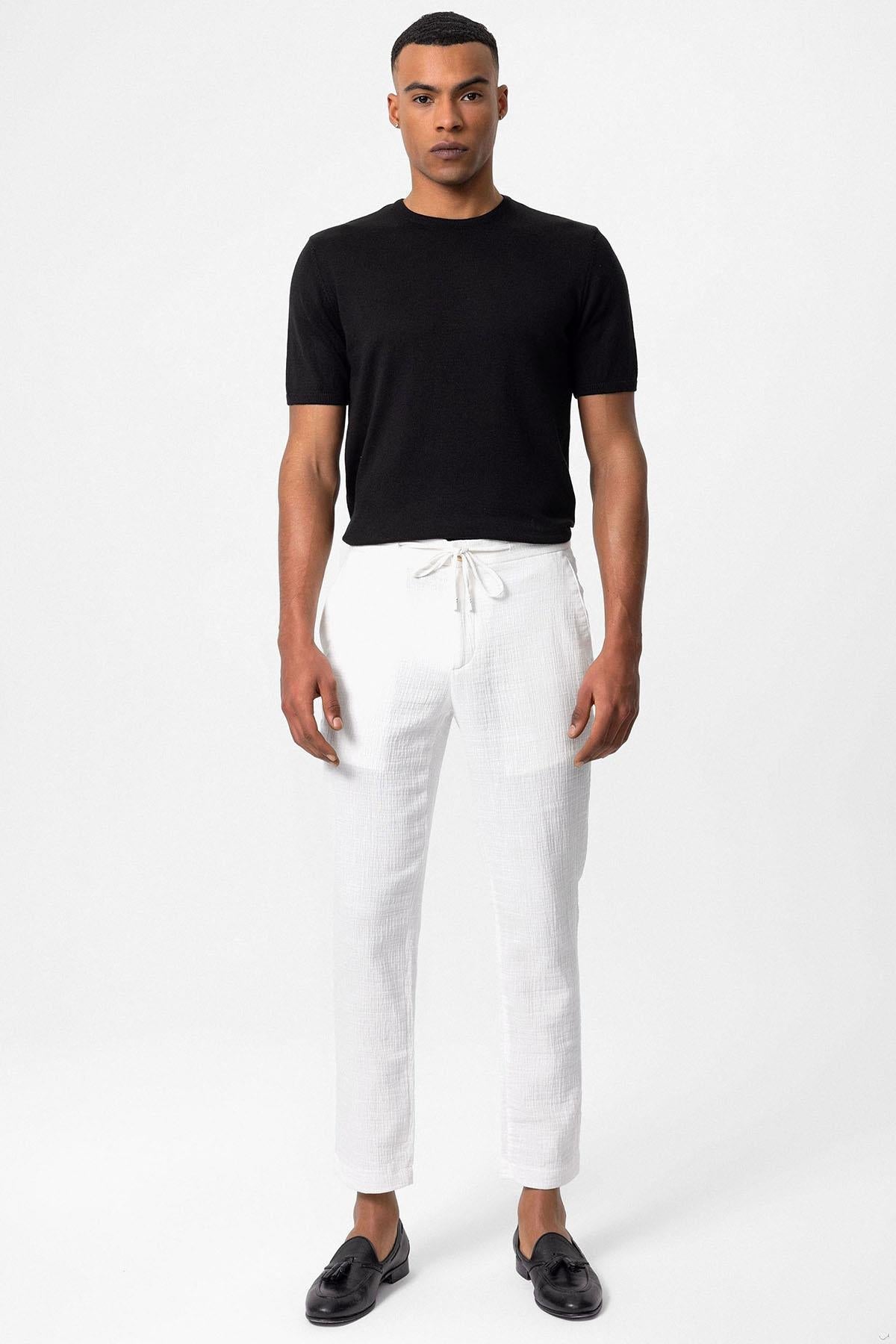 Men's Black Crew Neck Knit T-Shirt