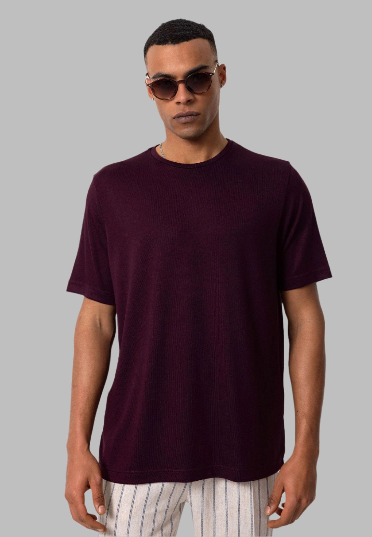 KOALA SYDNEY Men's Damson Regular Fit Crew Neck T-Shirt