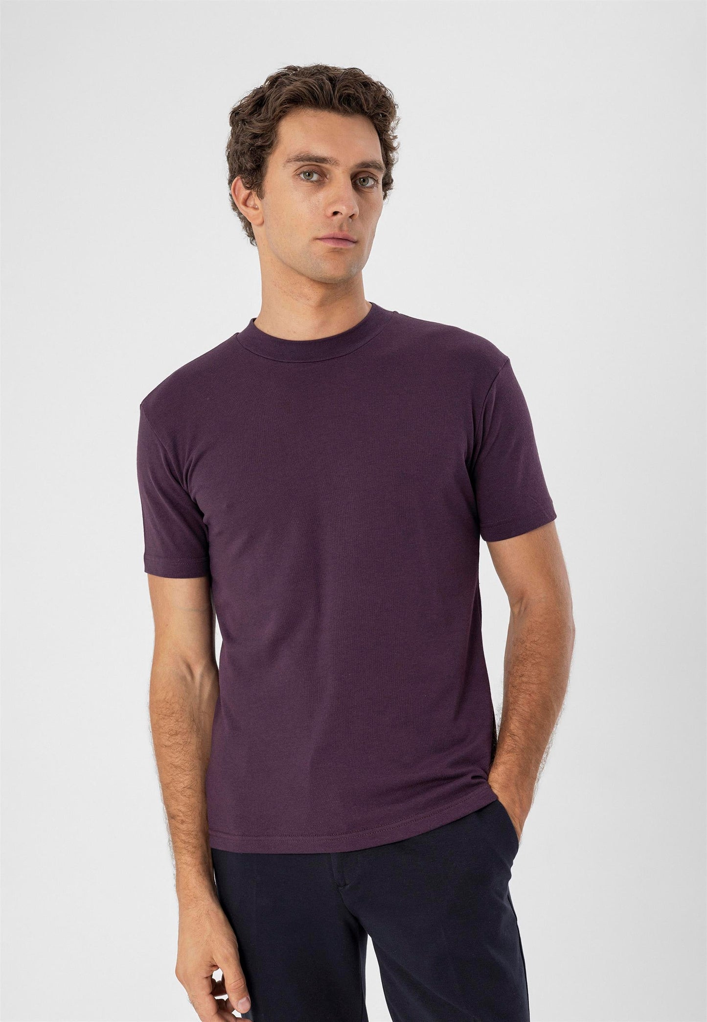 KOALA SYDNEY Men's Damson Crew Neck Slim Fit T-Shirt
