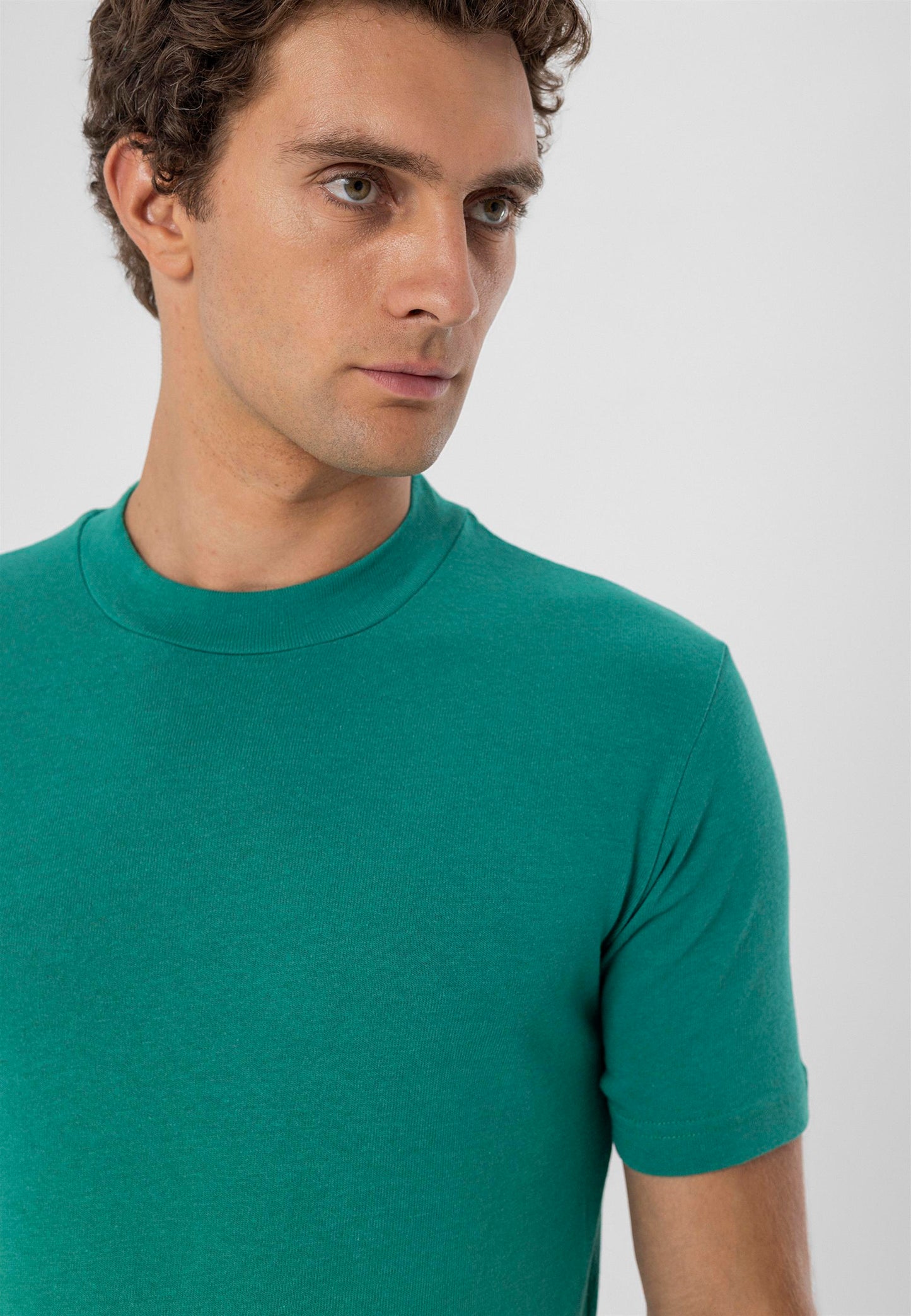 KOALA SYDNEY Men's Duck Green Crew Neck Slim Fit T-Shirt