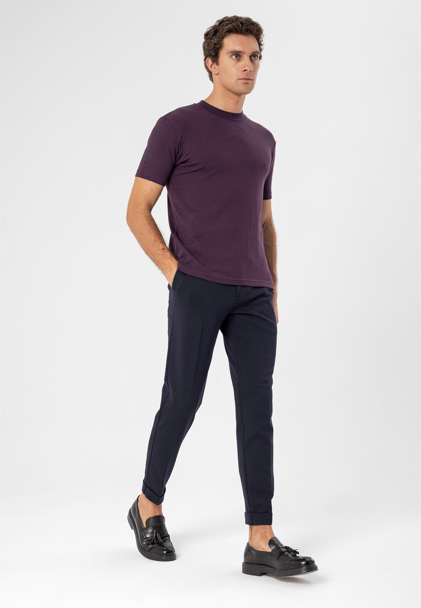 KOALA SYDNEY Men's Damson Crew Neck Slim Fit T-Shirt