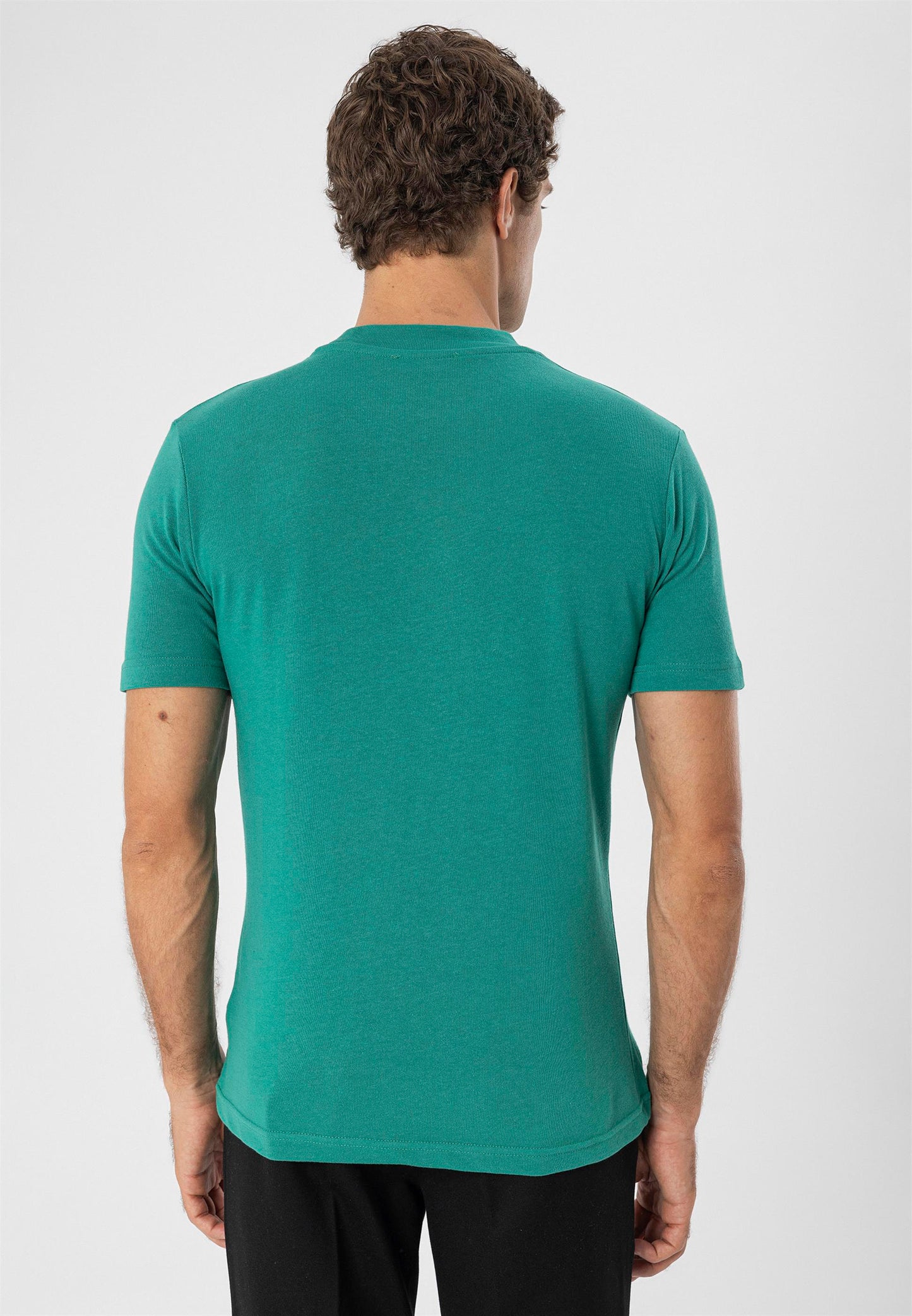 KOALA SYDNEY Men's Duck Green Crew Neck Slim Fit T-Shirt