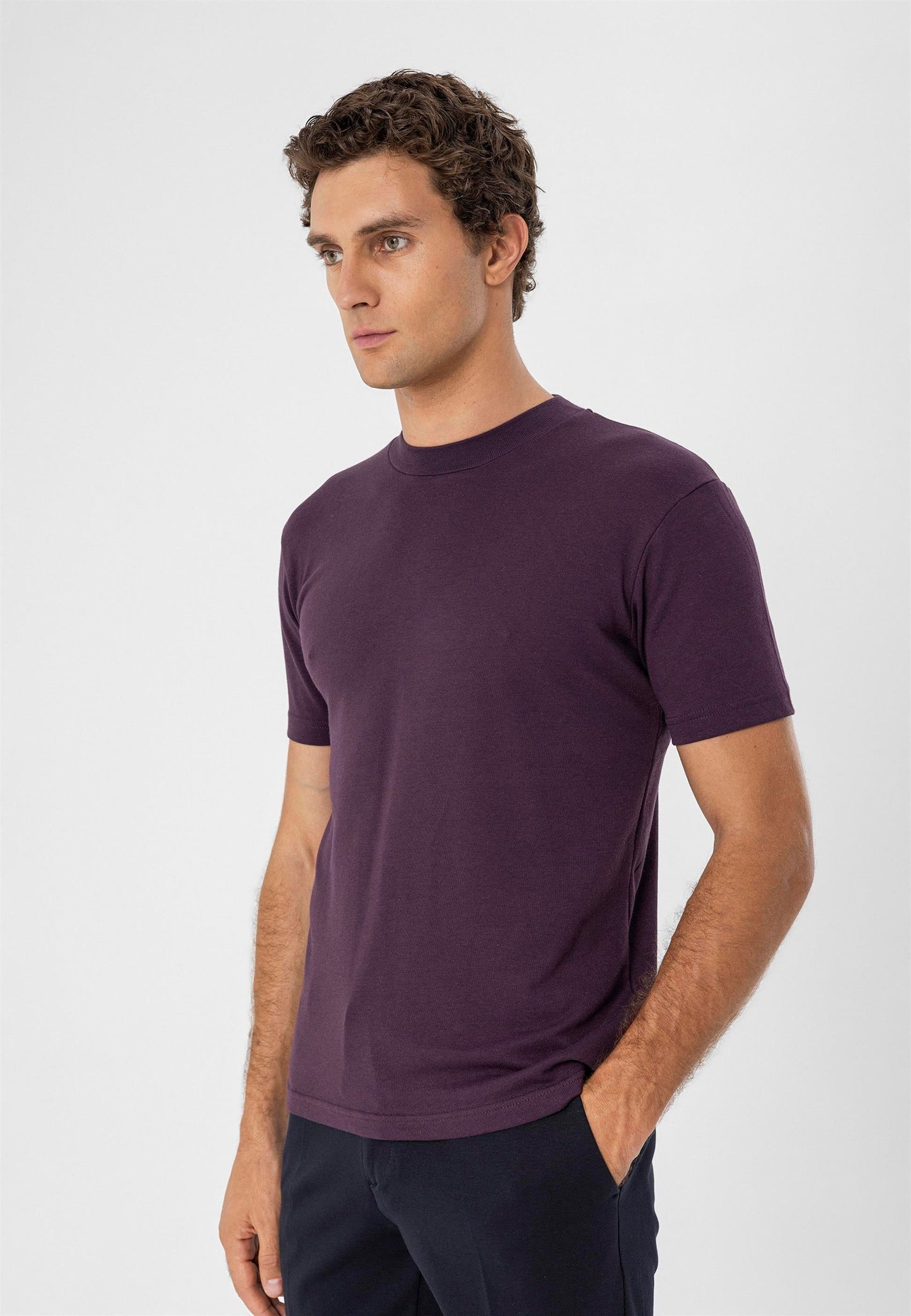 KOALA SYDNEY Men's Damson Crew Neck Slim Fit T-Shirt