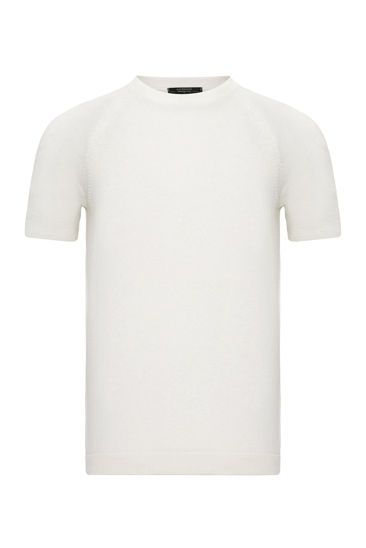 KOALA SYDNEY Men's Ecru Crew Neck Knitwear T-Shirt