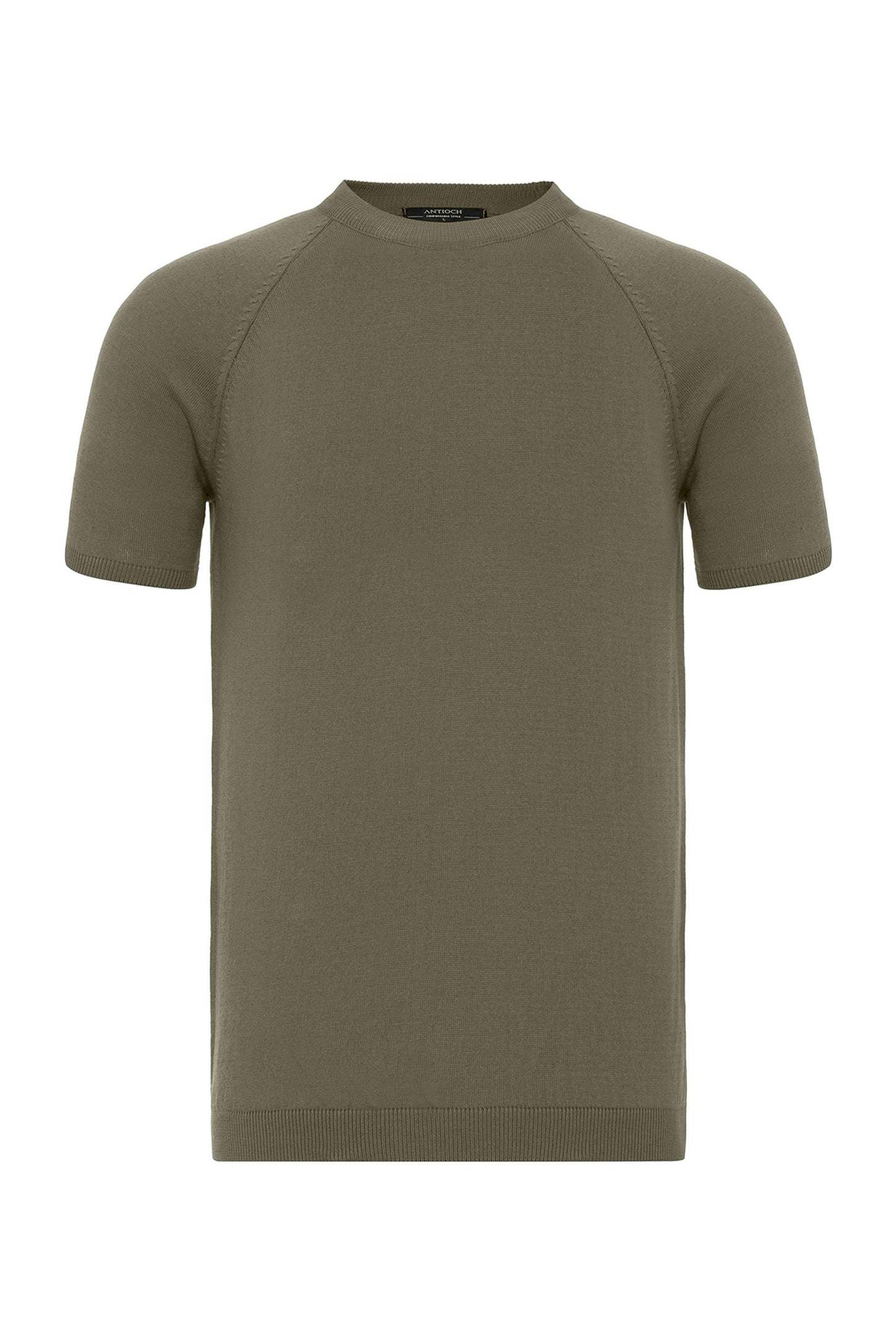KOALA SYDNEY Men's Light Khaki Crew Neck Knitwear T-Shirt
