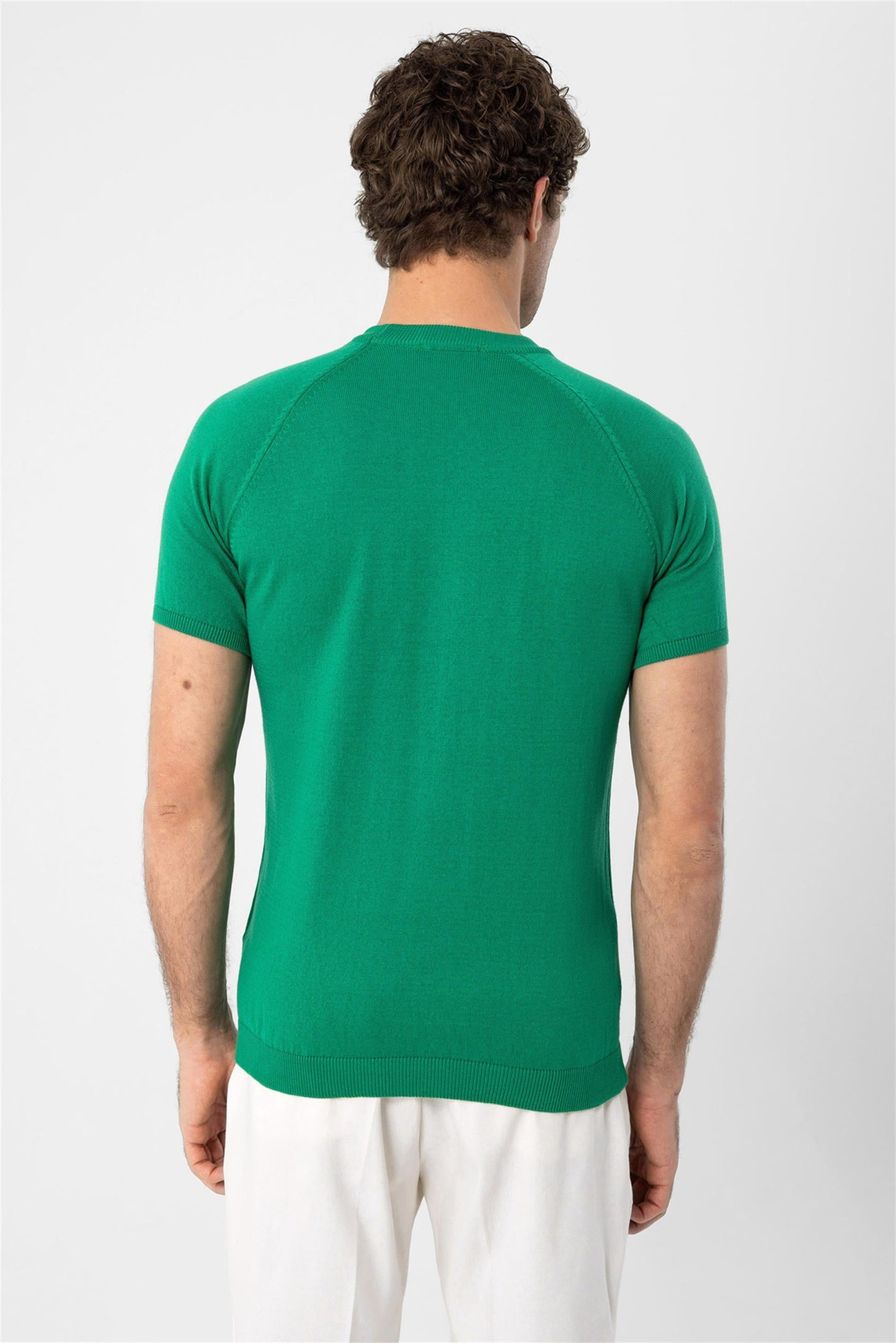 KOALA SYDNEY Men's Green Crew Neck Knitwear T-Shirt