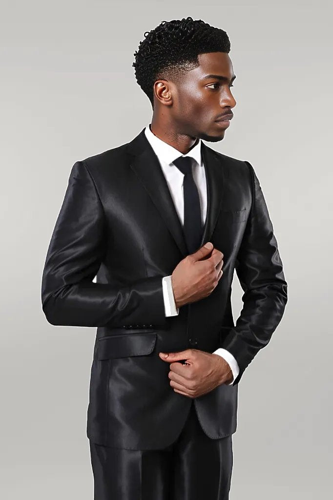 KOALA SYDNEY Black Shiny Men's Suit | -