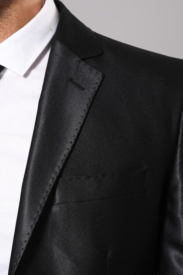 KOALA SYDNEY Black Shiny Men's Suit | -