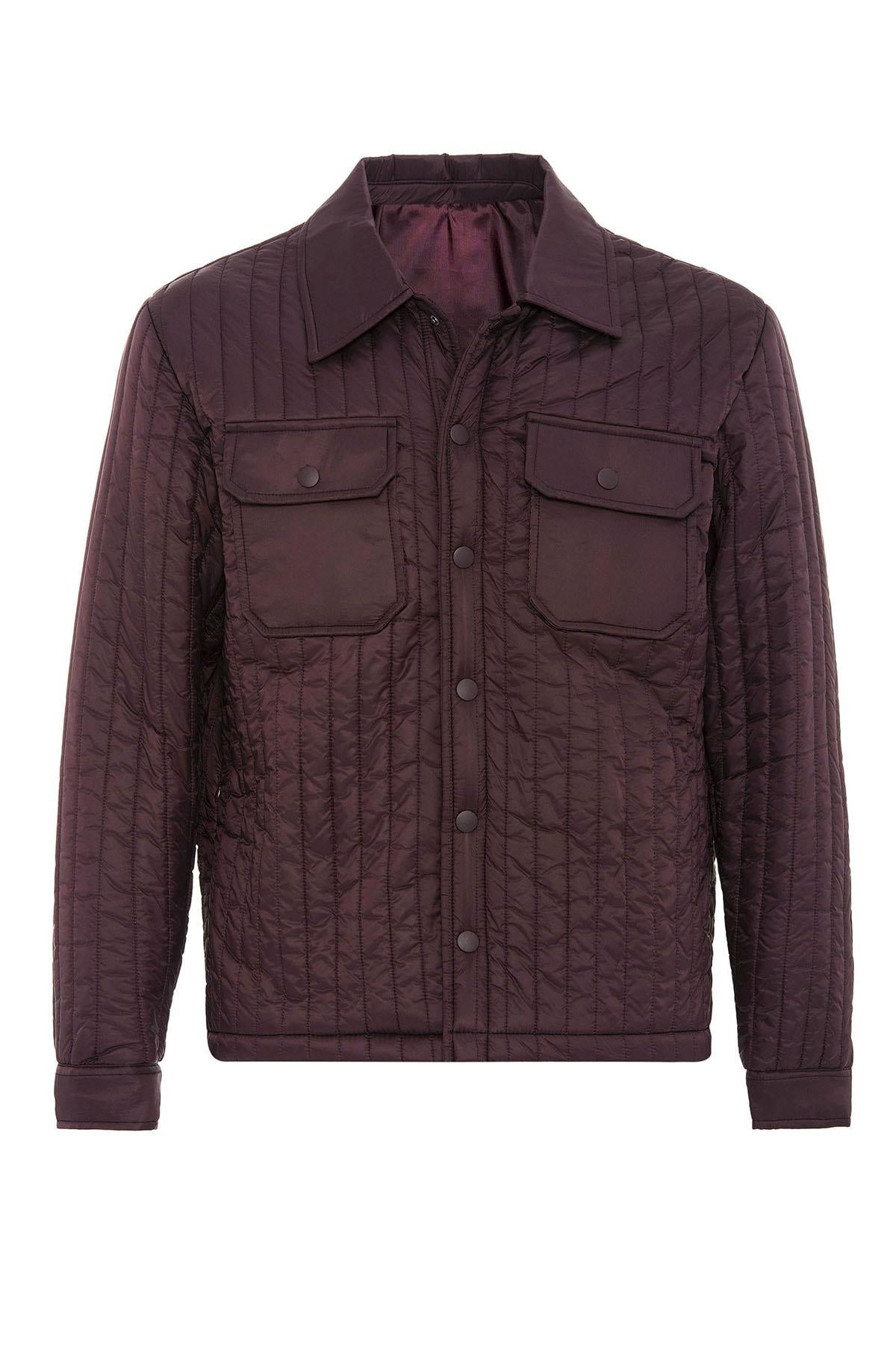 Burgundy Lightweight Quilted Men's Jacket