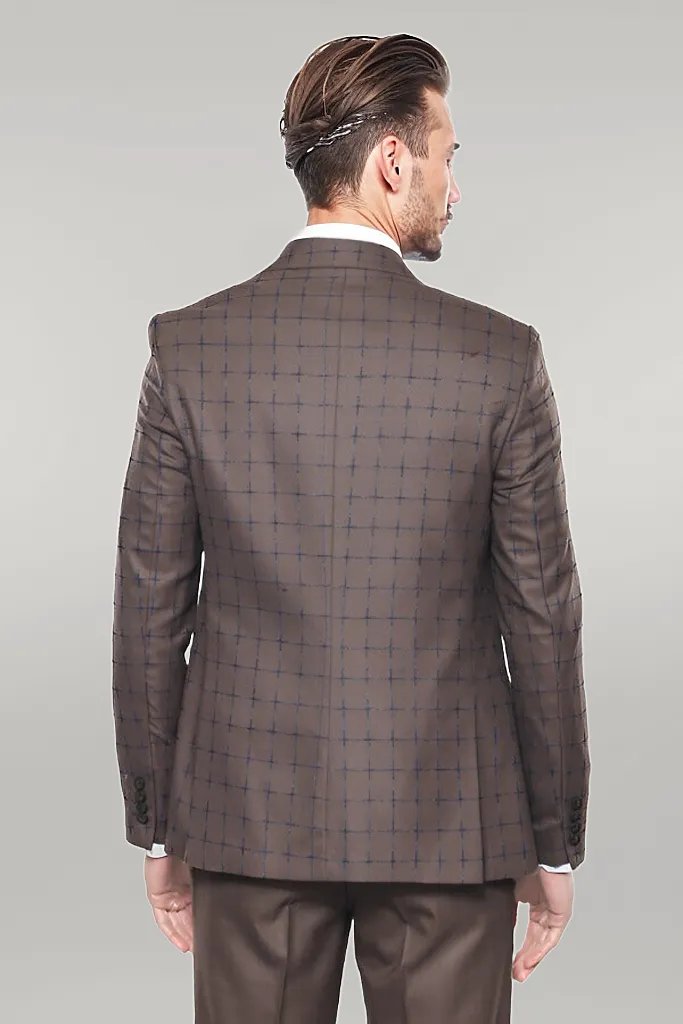 KOALA SYDNEY Brown Checked Suit -