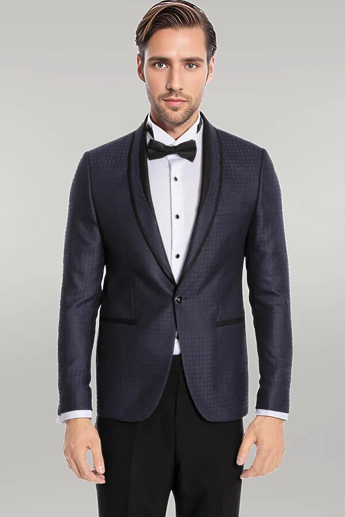 KOALA SYDNEY Burgundy Shawl Lapel Patterned Suit | Wessi
