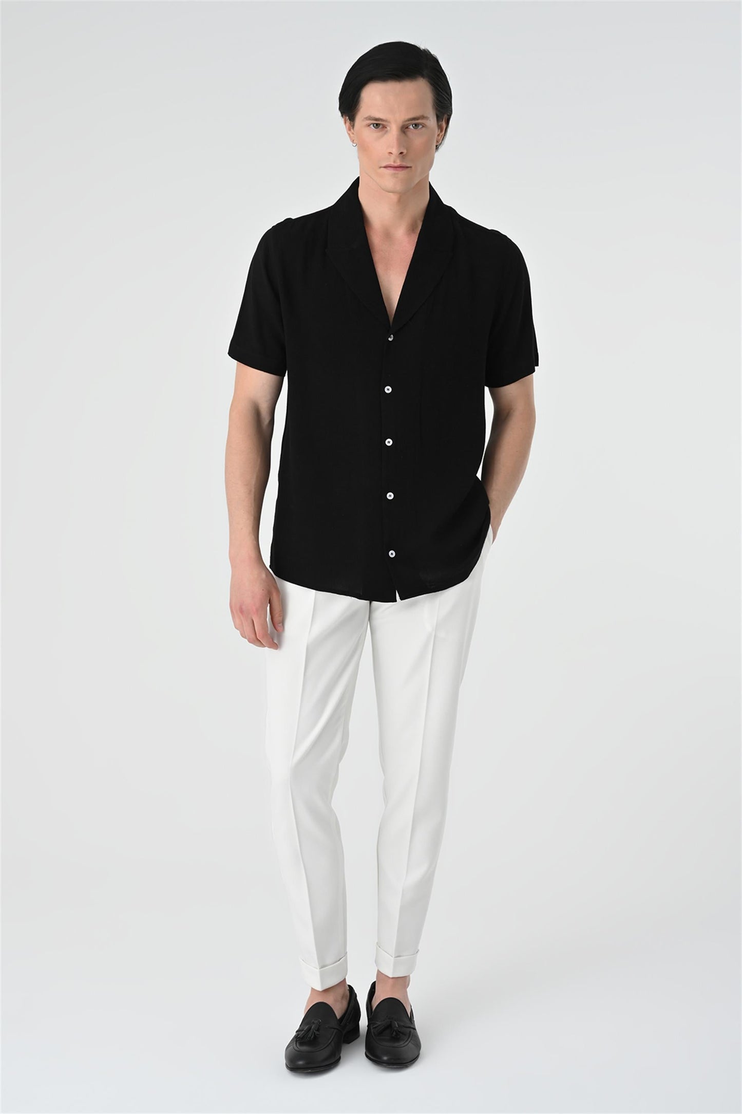Jacket Collar Men Shirt