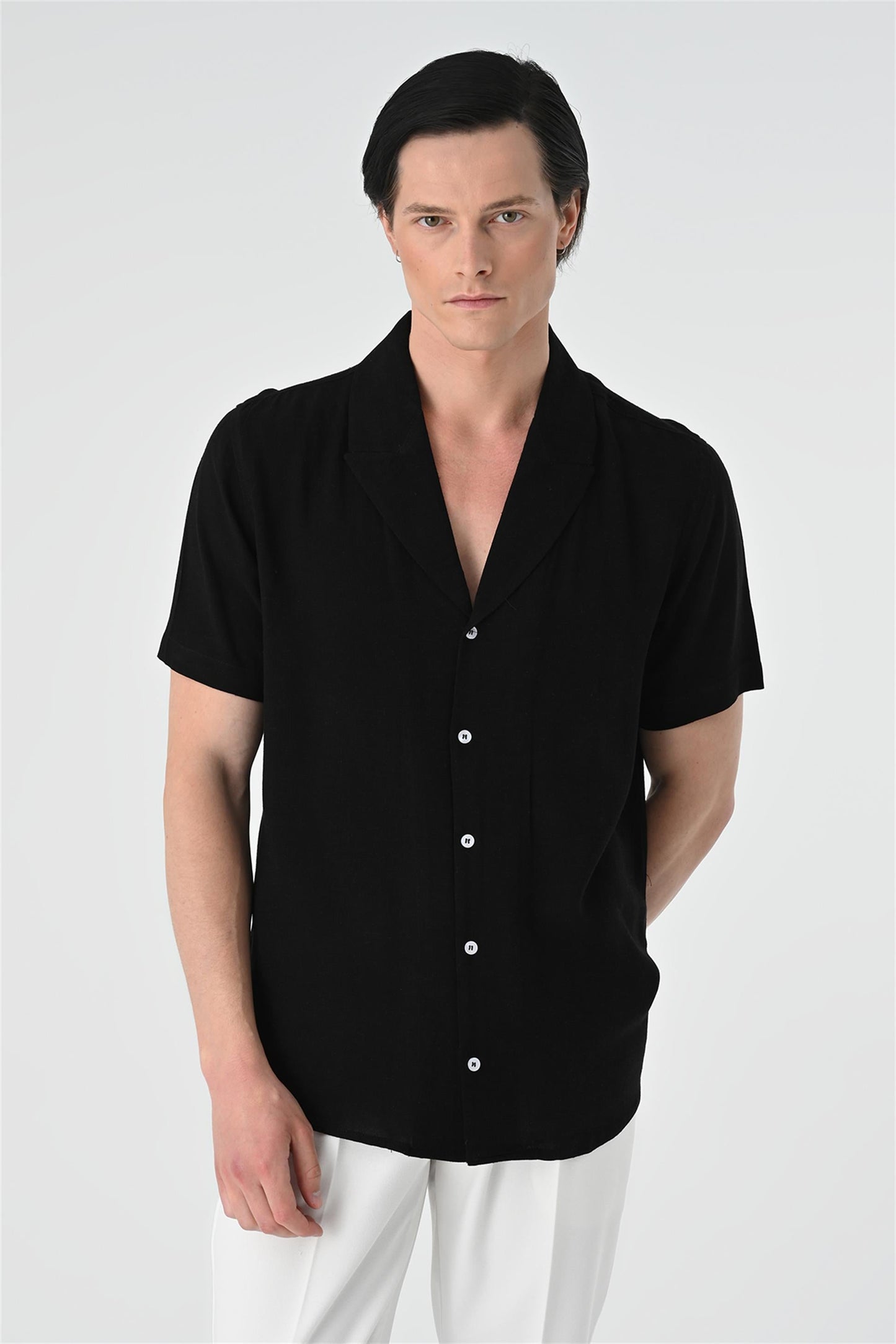 Jacket Collar Men Shirt