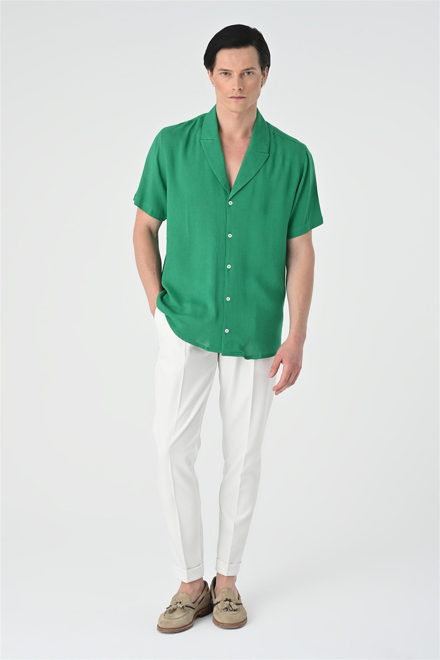 Jacket Collar Men Shirt