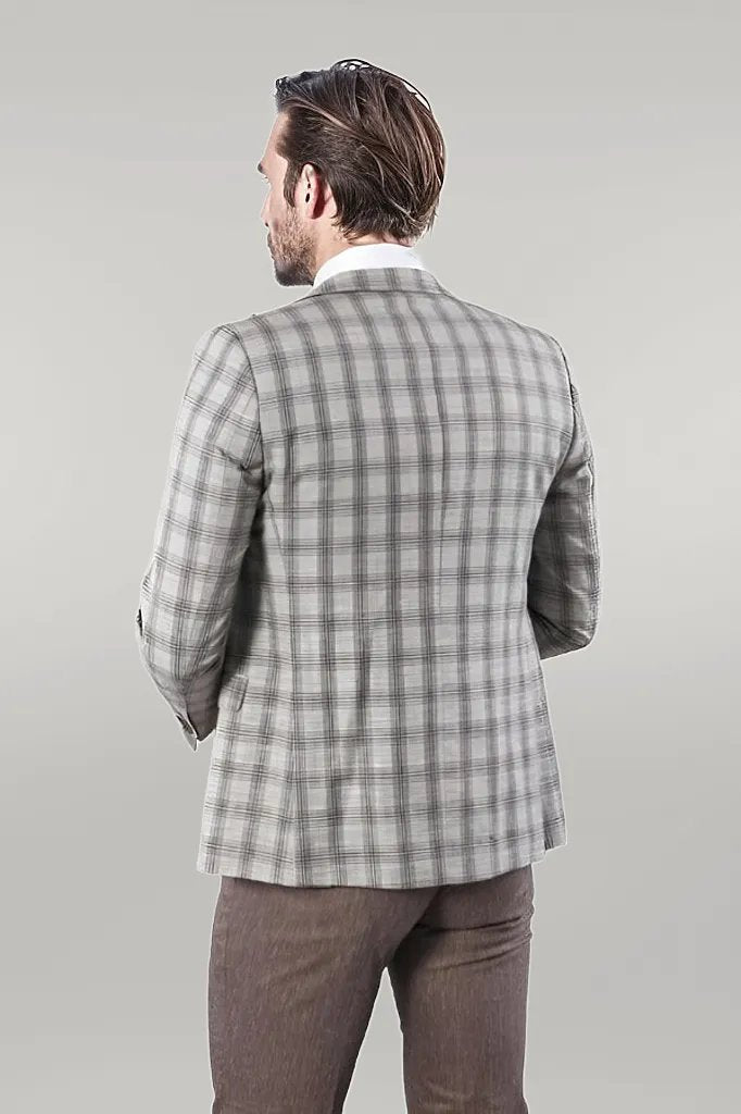 Checked Light Brown Mens Suit |