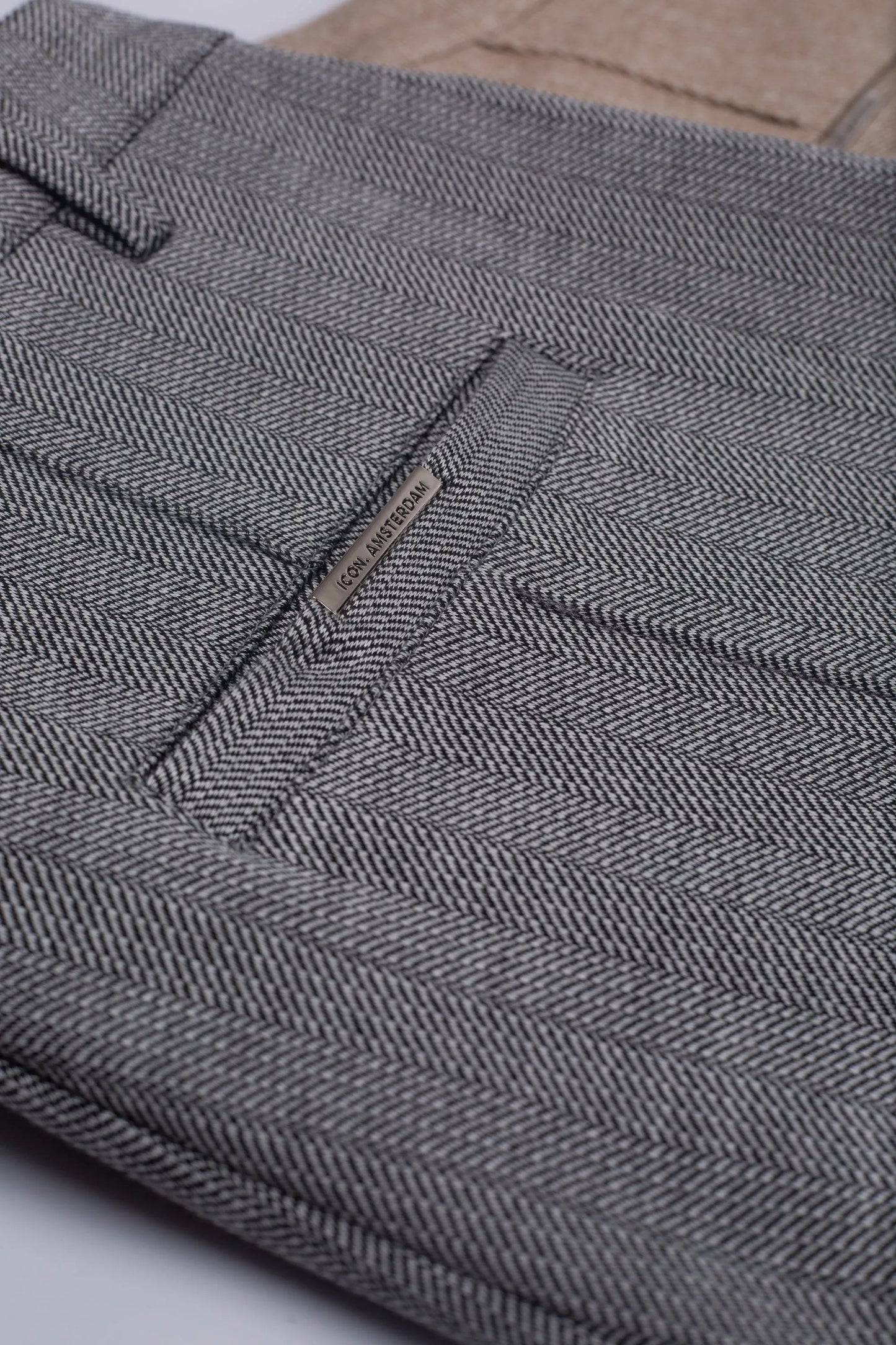Grey Chevron Trousers