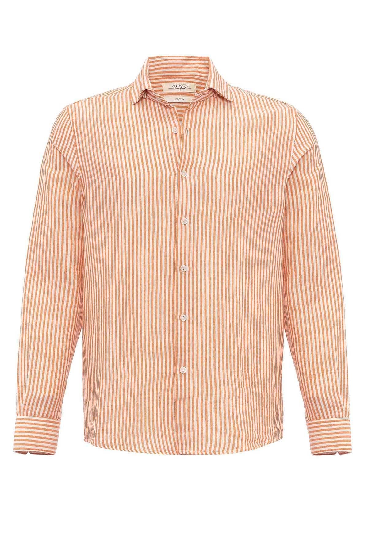KOALA SYDNEY Men's Orange Striped Shirt
