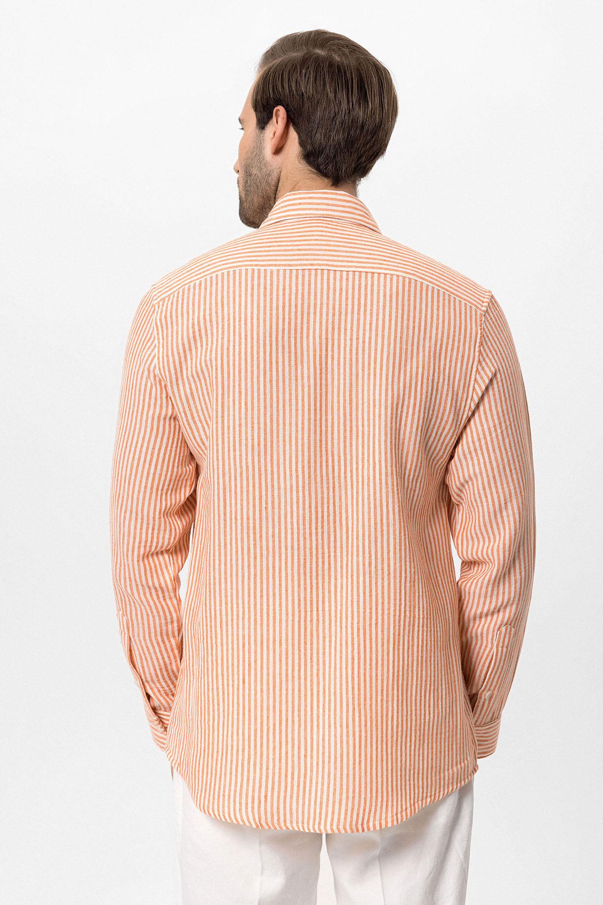 KOALA SYDNEY Men's Orange Striped Shirt