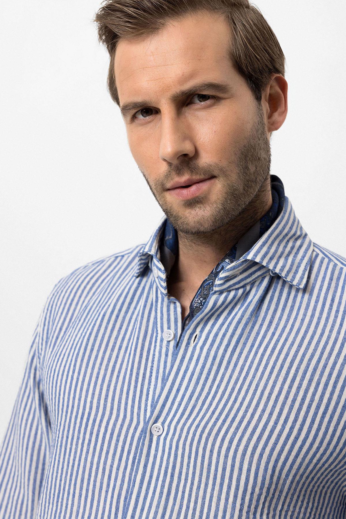 KOALA SYDNEY Men's Sax Striped Shirt