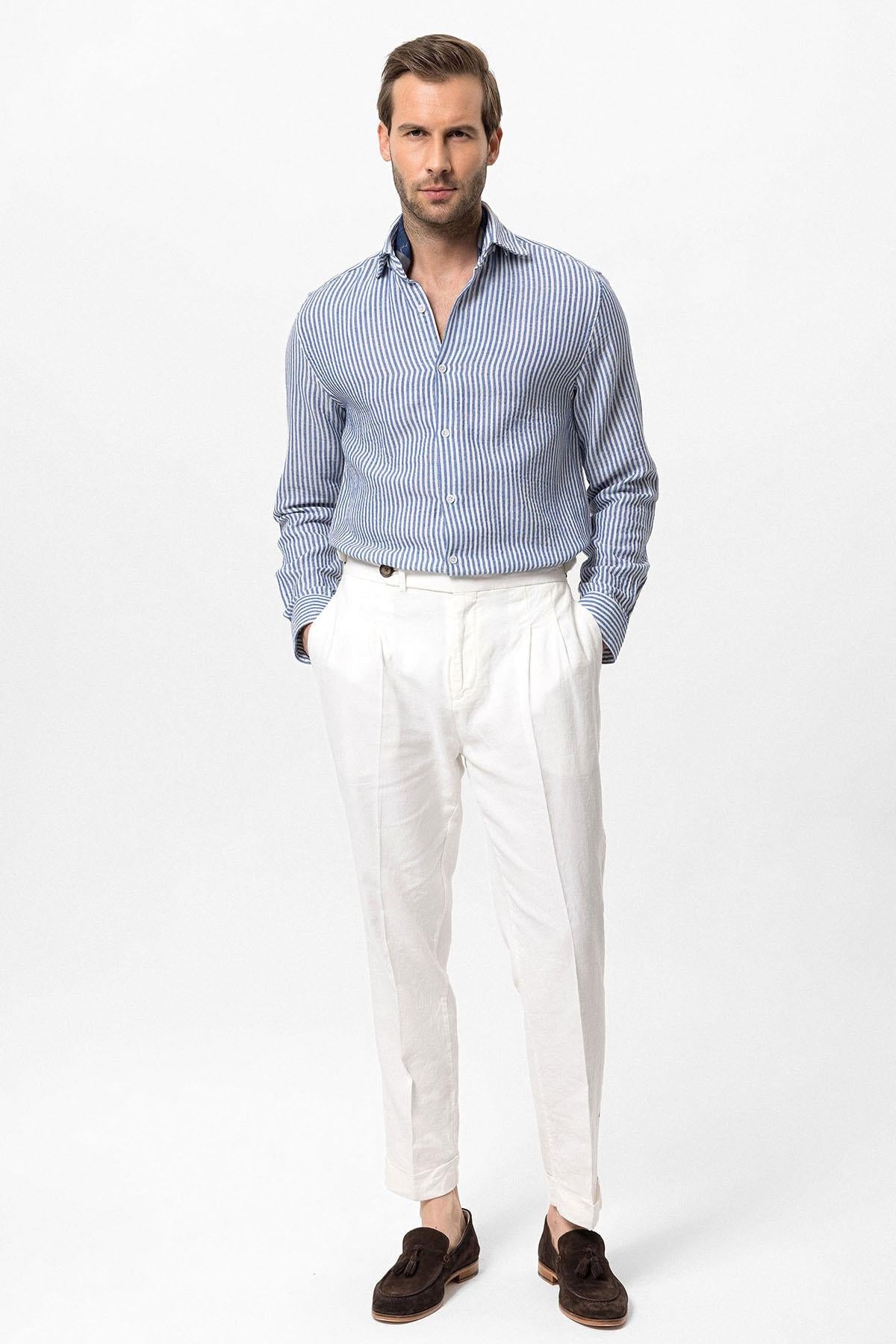 KOALA SYDNEY Men's Sax Striped Shirt