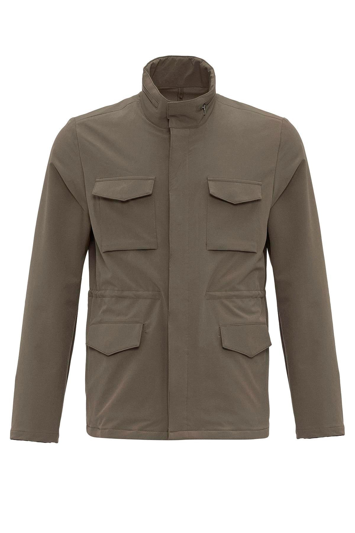 KOALA SYDNEY Men's Khaki Stand Collar Safari Jacket
