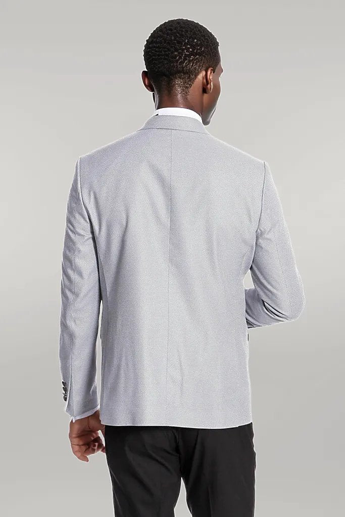 Dot Patterned Grey Vested Tuxedo - Wessi