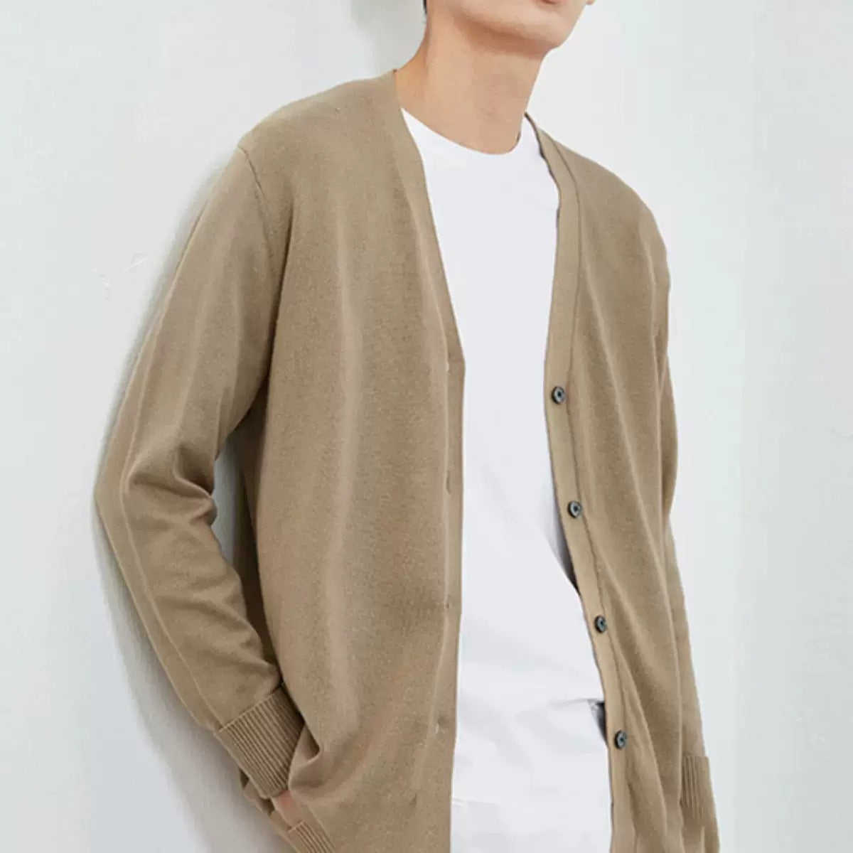 KOALA SYDNEY Men’s Loose Knit Cardigans Casual Button-Up Sweater