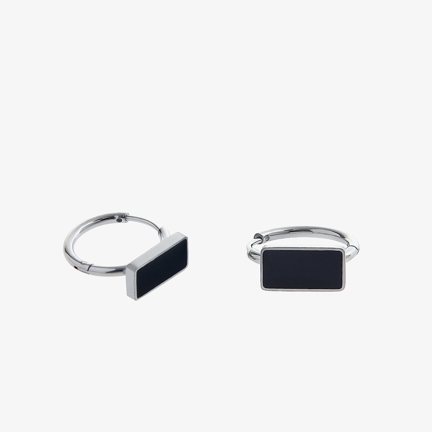KOALA SYDNEY Colorless Black Oil Drop Earrings