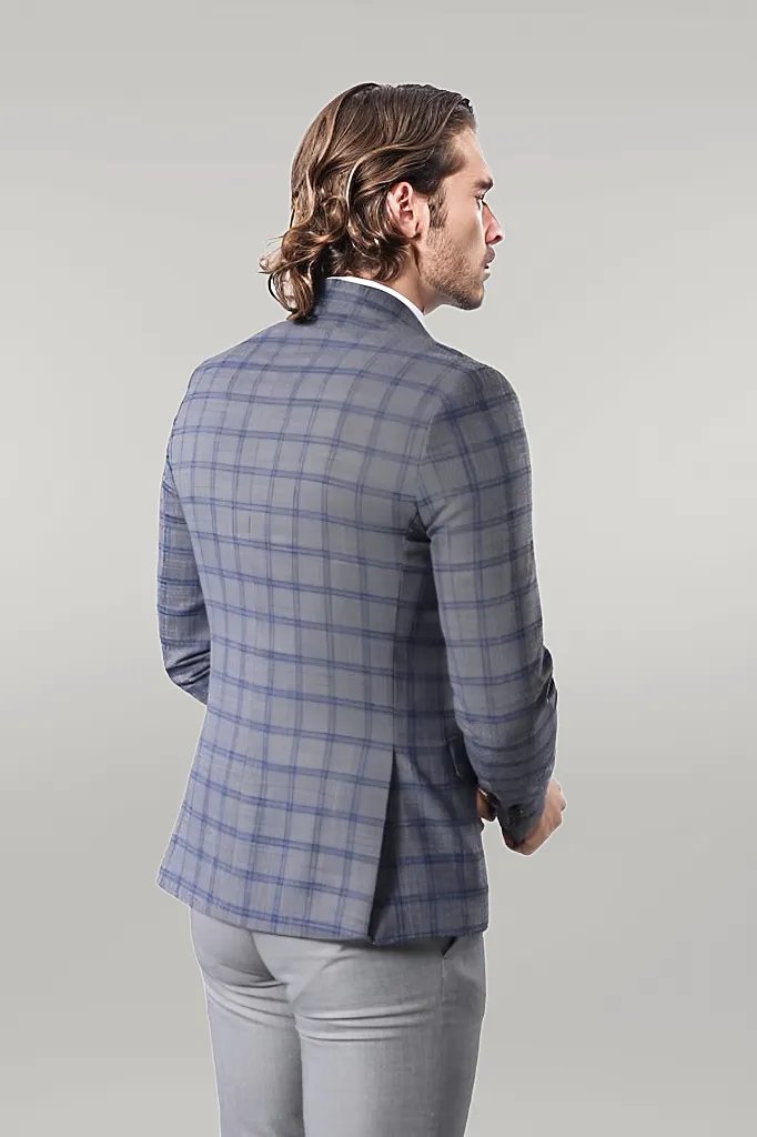 Checked Grey Men's Blazer |