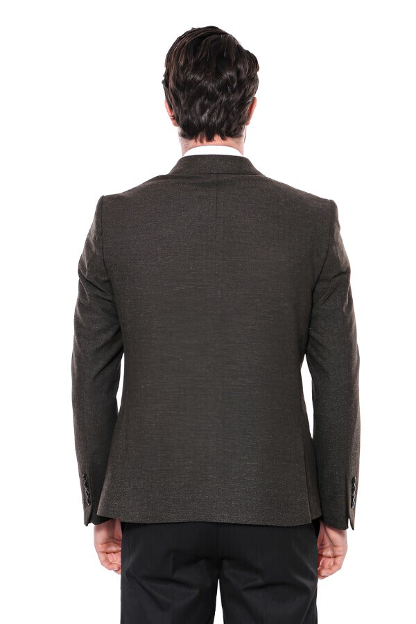 Peak Lapel Gray Men's Blazer