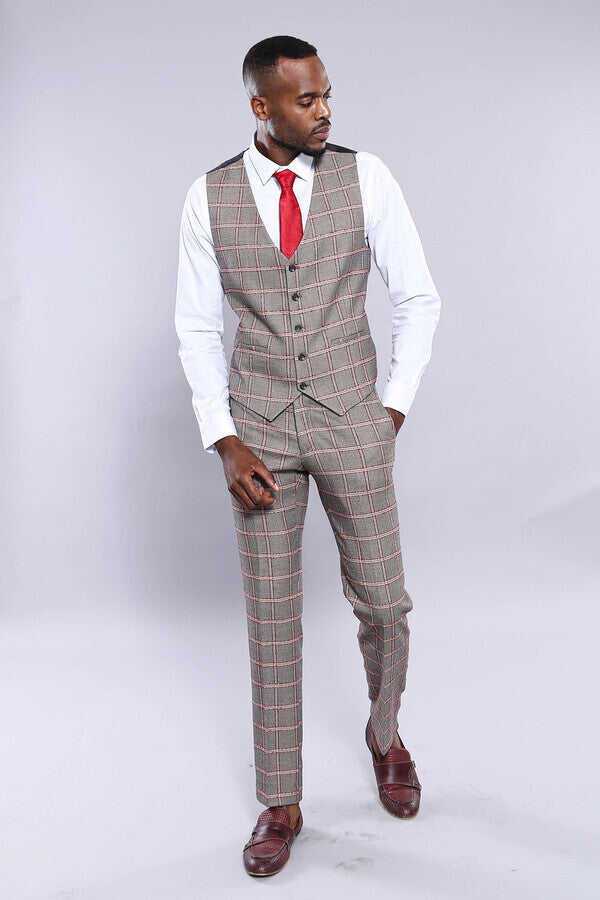 Plaid Grey Vest