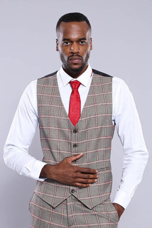 Plaid Grey Vest