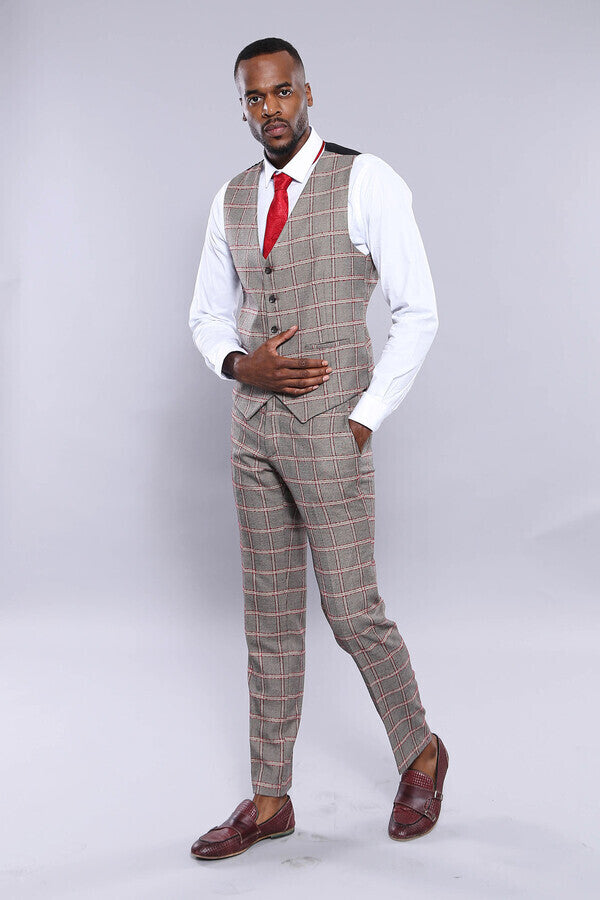 Plaid Grey Vest
