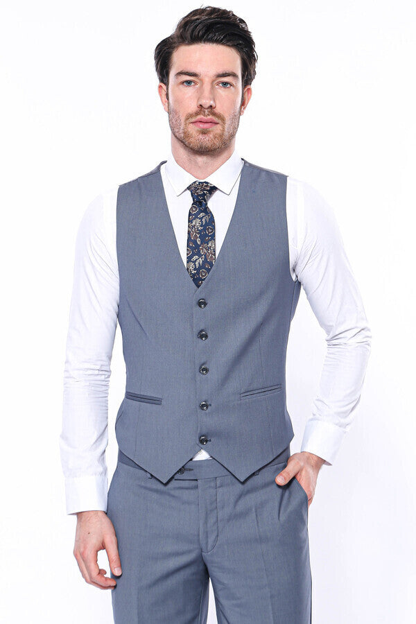 Plain Grey Vest