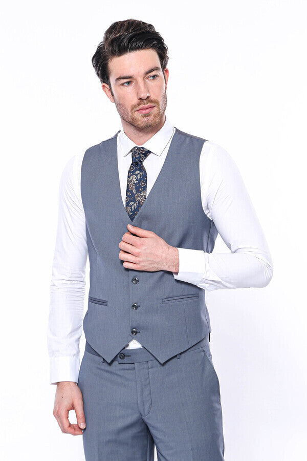 Plain Grey Vest