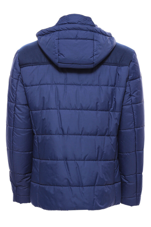 Puffer Navy Blue Men Coat