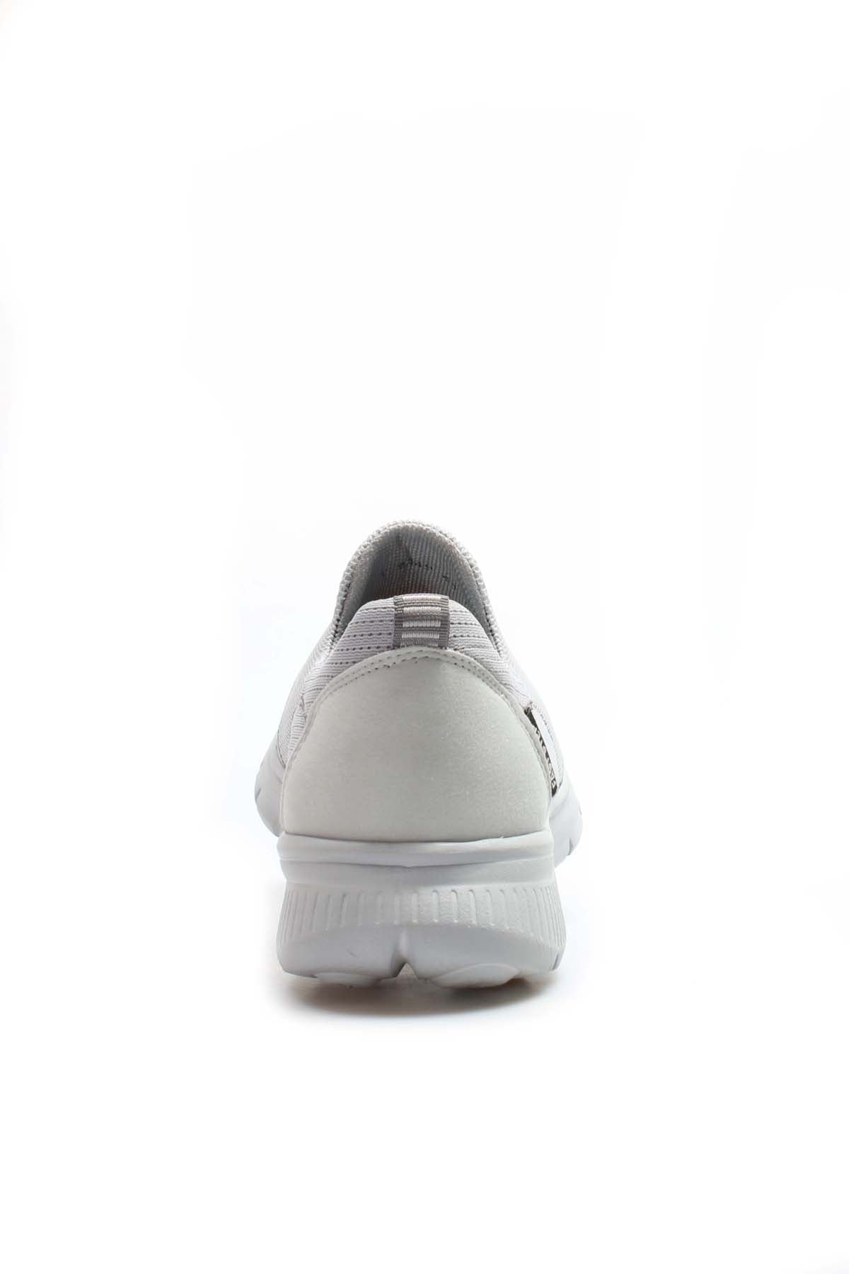 Men's Light Gray Slip-On Sneakers with Breathable Mesh Upper