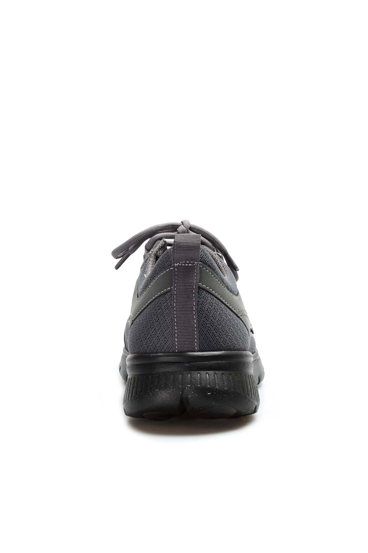 Men's Grey Mesh Athletic Shoes with Rubber Sole - Wessi