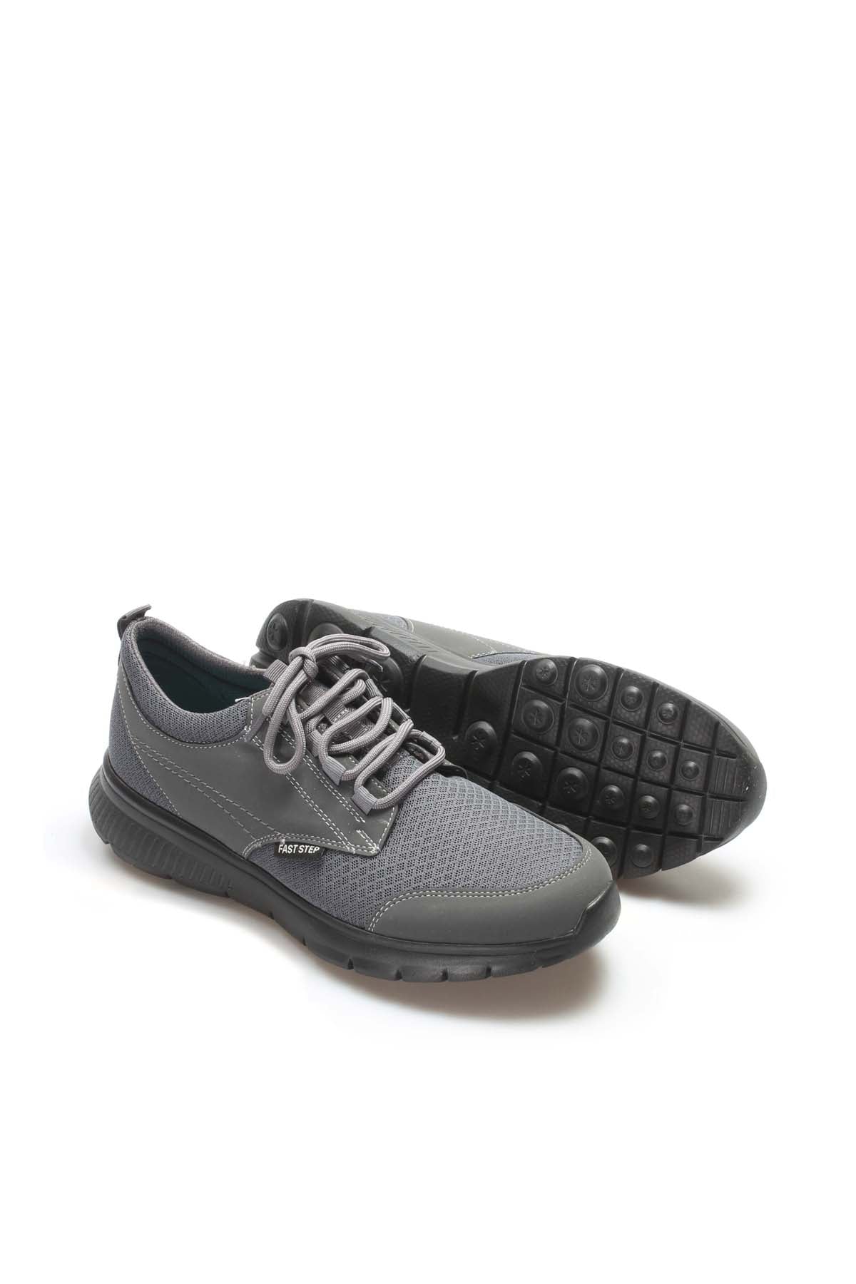 KOALA SYDNEY Men's Grey Mesh Athletic Shoes with Rubber Sole
